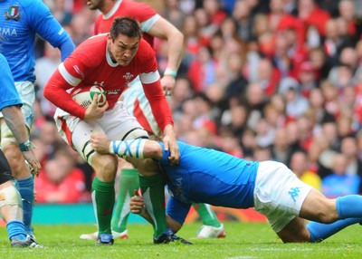 20.03.10 - Six Nations Rugby, Wales v Italy Wales' Gareth Delve 