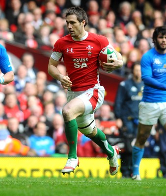 20.03.10 - Six Nations Rugby, Wales v Italy Wales' Andrew Bishop 