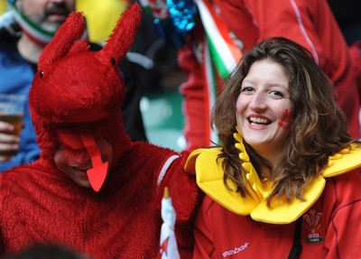 20.03.10 - Six Nations Rugby, Wales v Italy Wales rugby fans 