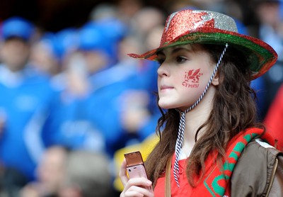 20.03.10 - Six Nations Rugby, Wales v Italy Wales rugby fans 