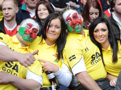 20.03.10 - Six Nations Rugby, Wales v Italy Wales rugby fans 
