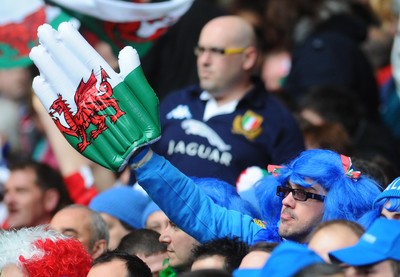 20.03.10 - Six Nations Rugby, Wales v Italy Italy rugby fans 