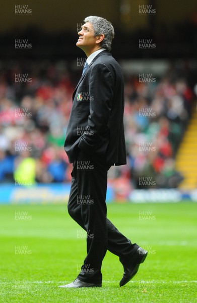 20.03.10 - Six Nations Rugby, Wales v Italy Italy coach Nick Mallett 
