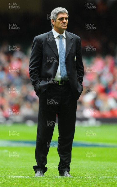 20.03.10 - Six Nations Rugby, Wales v Italy Italy coach Nick Mallett 