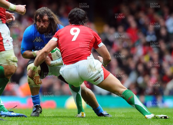 20.03.10 - Six Nations Rugby, Wales v Italy Italy's Martin Castrogiovanni 