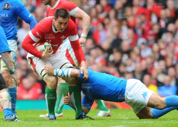20.03.10 - Six Nations Rugby, Wales v Italy Wales' Gareth Delve 