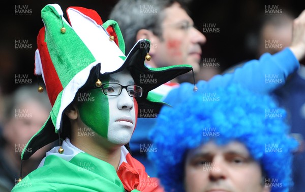 20.03.10 - Six Nations Rugby, Wales v Italy Italy rugby fans 