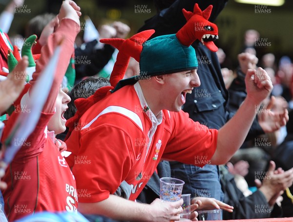 20.03.10 - Six Nations Rugby, Wales v Italy Wales fans 