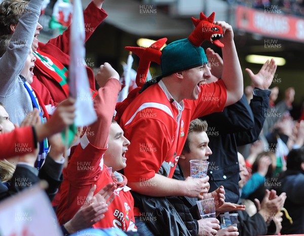20.03.10 - Six Nations Rugby, Wales v Italy Wales fans 