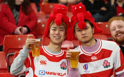 151125 - Wales v Japan, Quilter Nations Series - Japanese supporters