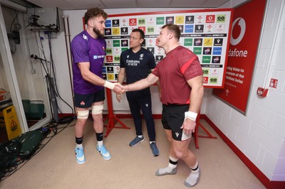 151125 - Wales v Japan - Quilter Nations Series - Captains during the coin toss