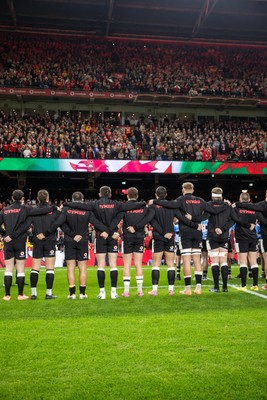 151125 - Wales v Japan - Quilter Nations Series - Wales during the anthem