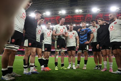 151125 - Wales v Japan - Quilter Nations Series - Wales team huddle at full time