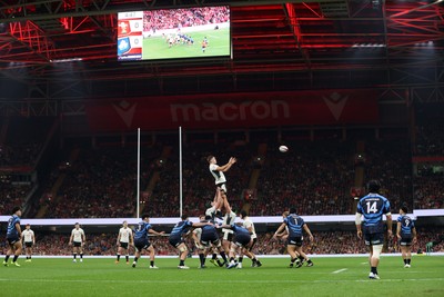151125 - Wales v Japan - Quilter Nations Series - Alex Mann of Wales wins the line out