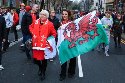 151125 - Wales v Japan - Quilter Nations Series - Wales fans outside the stadium