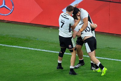 151125 - Wales v Japan - Quilter Nations Series - Dan Edwards of Wales celebrates after scoring 