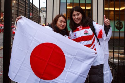 151125 - Wales v Japan - Quilter Nations Series - Japan fans outside the stadium before the match