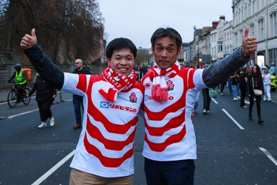 151125 - Wales v Japan - Quilter Nations Series - Japan fans outside the stadium before the match