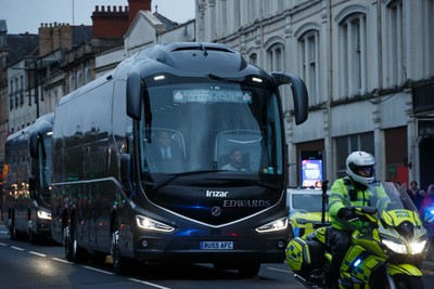 151125 - Wales v Japan - Quilter Nations Series - Japan team bus arrives