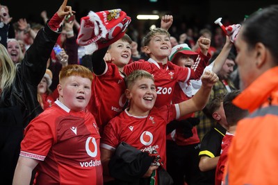 151125 - Wales v Japan - Quilter Nations Series - Wales fans celebrate as the winning kick goes through the posts