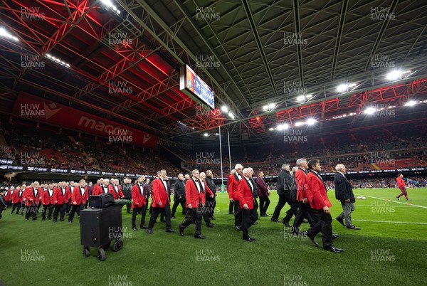 151125 - Wales v Japan, Quilter Nations Series - The band march out at the Principality Stadium 