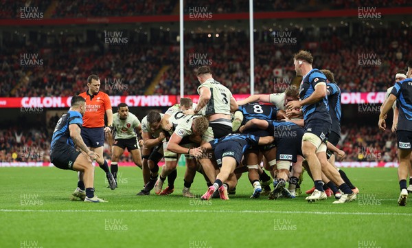 151125 - Wales v Japan, Quilter Nations Series - Wales drive for the line