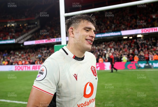 151125 - Wales v Japan - Quilter Nations Series - Dafydd Jenkins of Wales celebrates at full time