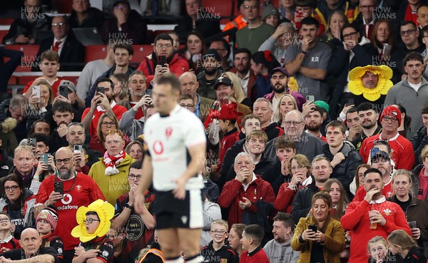 151125 - Wales v Japan - Quilter Nations Series - The crowd hold their breath as Jarrod Evans of Wales lines up the winning kick