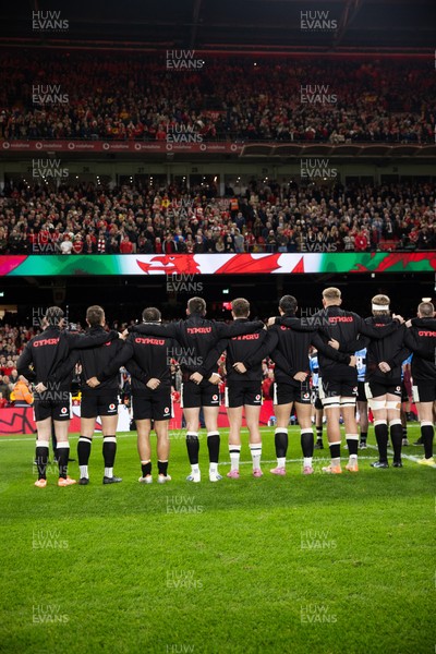 151125 - Wales v Japan - Quilter Nations Series - Wales sing the anthem