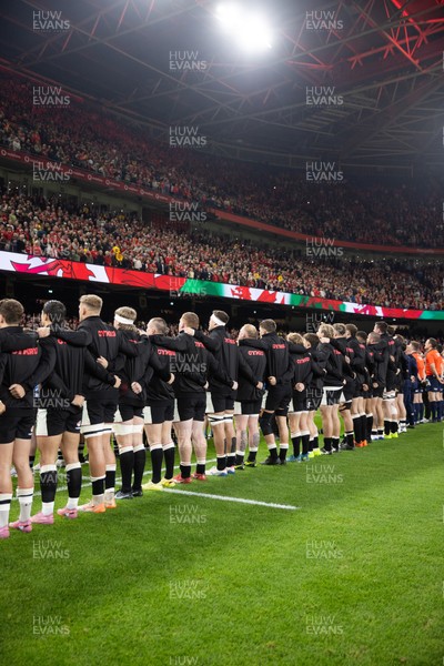 151125 - Wales v Japan - Quilter Nations Series - Wales sing the anthem
