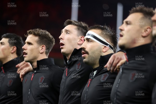 151125 - Wales v Japan - Quilter Nations Series - Josh Adams of Wales sings the anthem