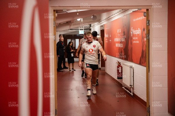 151125 - Wales v Japan - Quilter Nations Series - Dewi Lake of Wales leads the team out