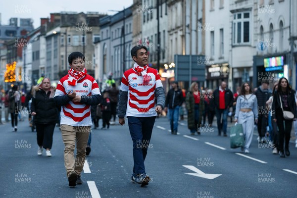 151125 - Wales v Japan - Quilter Nations Series - Japan fans outside the stadium before the match
