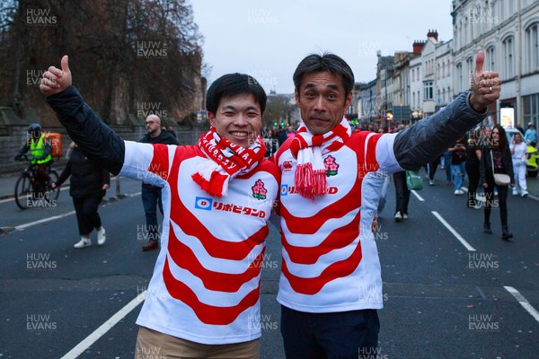 151125 - Wales v Japan - Quilter Nations Series - Japan fans outside the stadium before the match