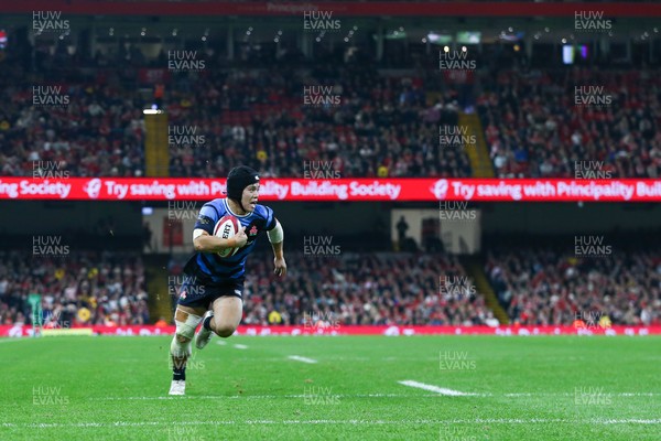 151125 - Wales v Japan - Quilter Nations Series - Kippei Ishida of Japan goes over for a try