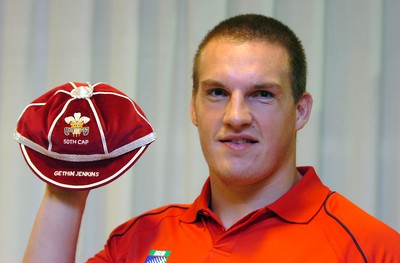 20.09.07 - Wales v Japan - Rugby World Cup 2007 - Gethin Jenkins with his 50th cap, which he won when playing against Australia on 15.09.7 