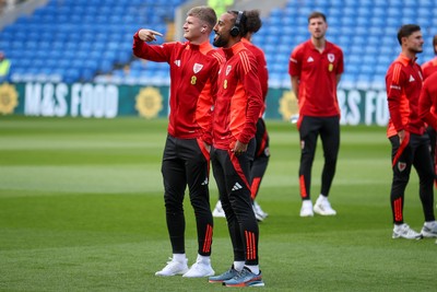 060625 - Wales v Liechtenstein - 2026 FIFA World Cup Qualifying - Sorba Thomas of Wales before game 