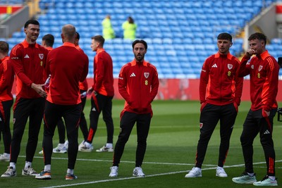 060625 - Wales v Liechtenstein - 2026 FIFA World Cup Qualifying - Wales players before game
