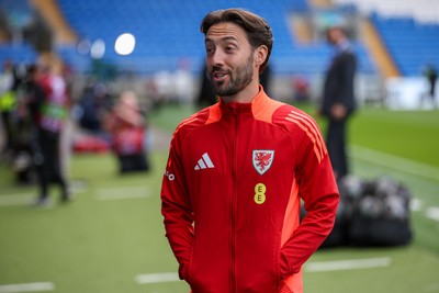 060625 - Wales v Liechtenstein - 2026 FIFA World Cup Qualifying - Josh Sheean of Wales