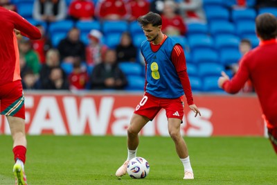 060625 - Wales v Liechtenstein - 2026 FIFA World Cup Qualifying - Liam Cullen of Wales
