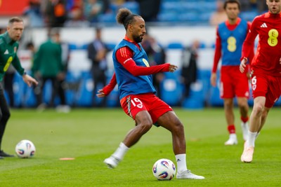 060625 - Wales v Liechtenstein - 2026 FIFA World Cup Qualifying - Sorba Thomas of Wales