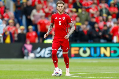 060625 - Wales v Liechtenstein - 2026 FIFA World Cup Qualifying - Joe Rodon of Wales