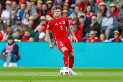 060625 - Wales v Liechtenstein - 2026 FIFA World Cup Qualifying - Neco Williams of Wales