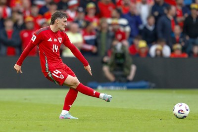 060625 - Wales v Liechtenstein - 2026 FIFA World Cup Qualifying - Connor Roberts of Wales
