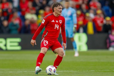 060625 - Wales v Liechtenstein - 2026 FIFA World Cup Qualifying - Connor Roberts of Wales
