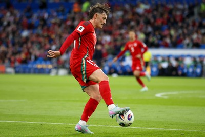 060625 - Wales v Liechtenstein - 2026 FIFA World Cup Qualifying - Connor Roberts of Wales