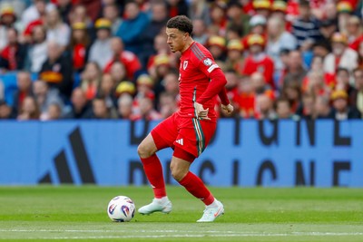 060625 - Wales v Liechtenstein - 2026 FIFA World Cup Qualifying - Ethan Ampadu of Wales