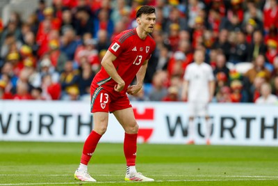 060625 - Wales v Liechtenstein - 2026 FIFA World Cup Qualifying - Kieffer Moore of Wales