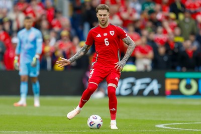 060625 - Wales v Liechtenstein - 2026 FIFA World Cup Qualifying - Joe Rodon of Wales