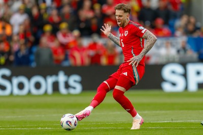 060625 - Wales v Liechtenstein - 2026 FIFA World Cup Qualifying - Joe Rodon of Wales